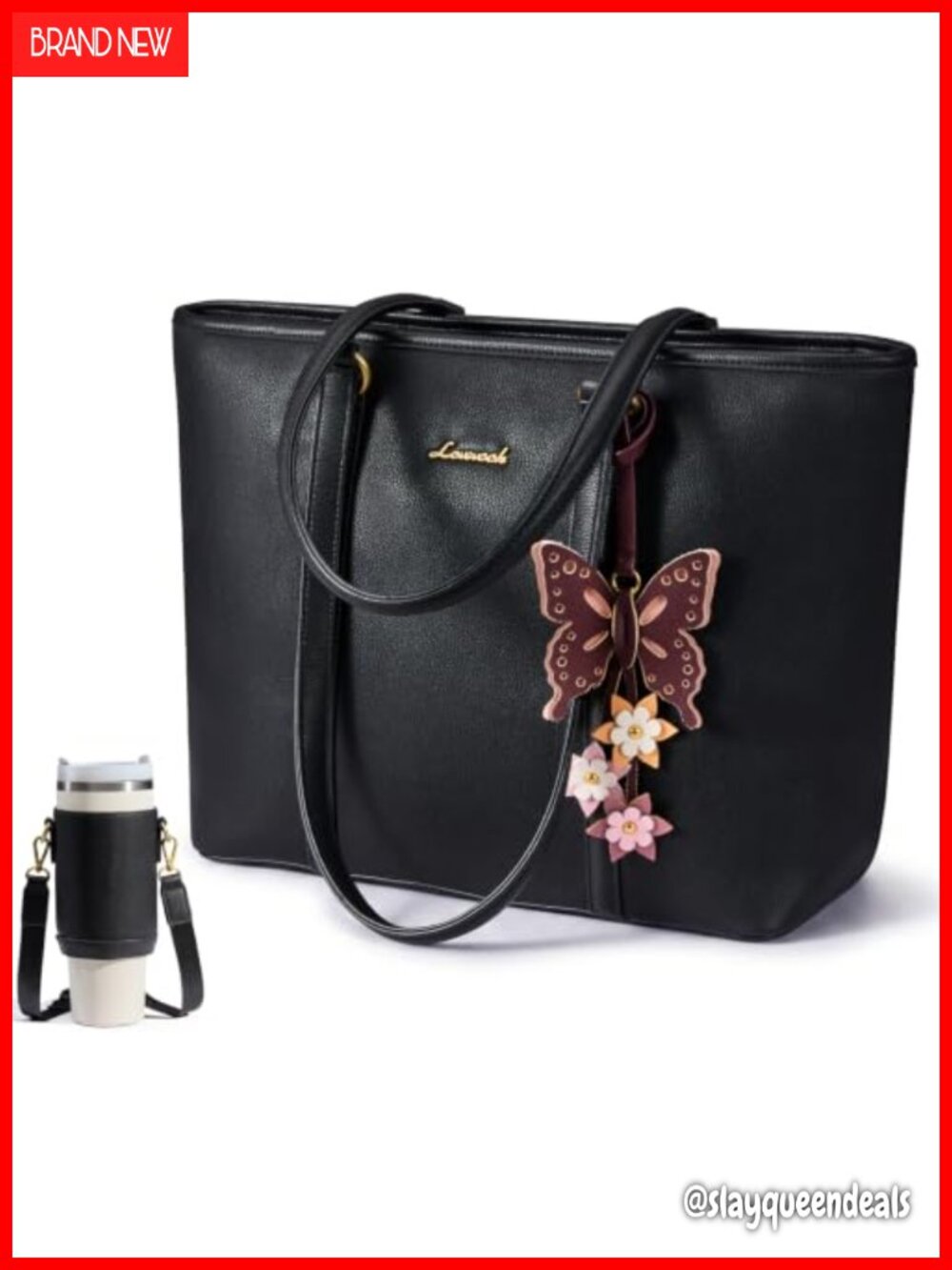 Vegan Leather Women's Tote Bag with Detachable Crossbody Strap, Top Handle